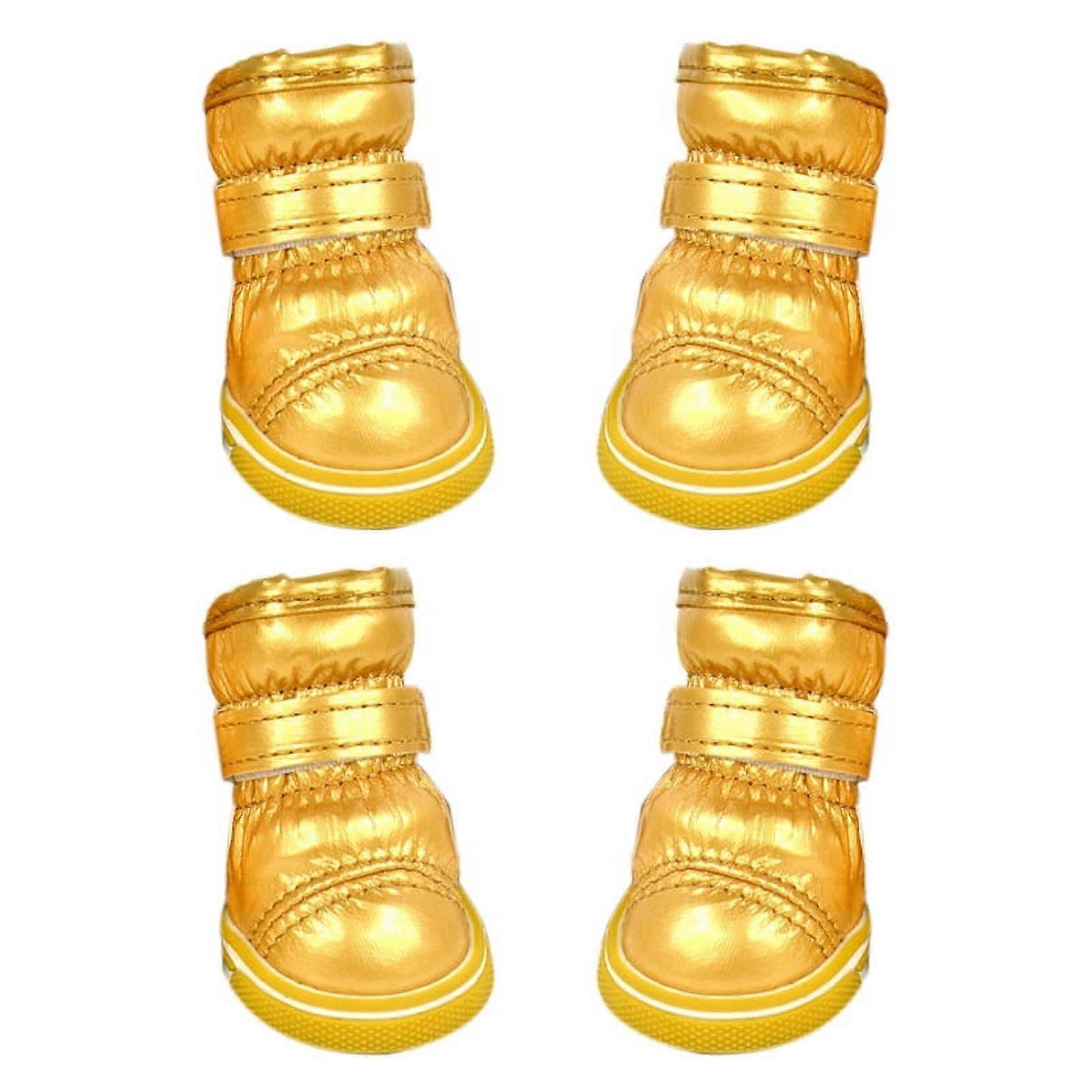 XISAOK Teplé zimní boty pro psy Voděodolné PU protiskluzové teplé fleecové boty pro štěňata