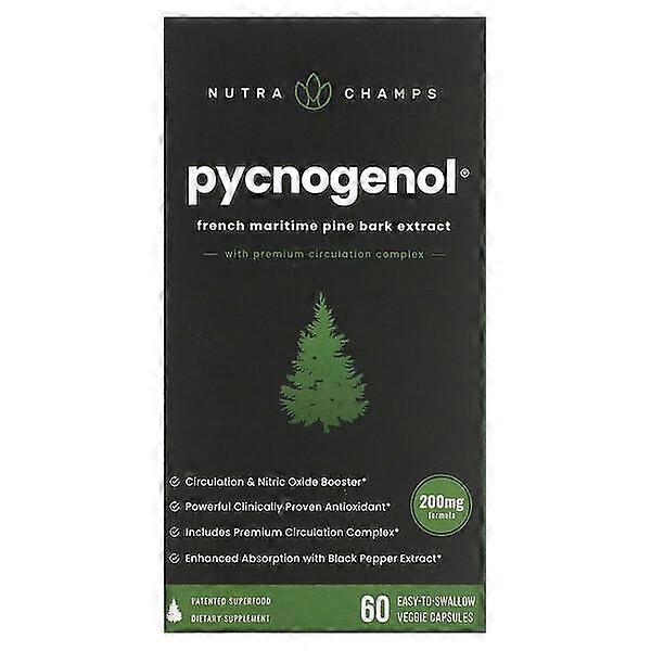 NutraChamps, Pycnogenol, 100 mg, 60 Easy-to-Swallow Veggie Capsules