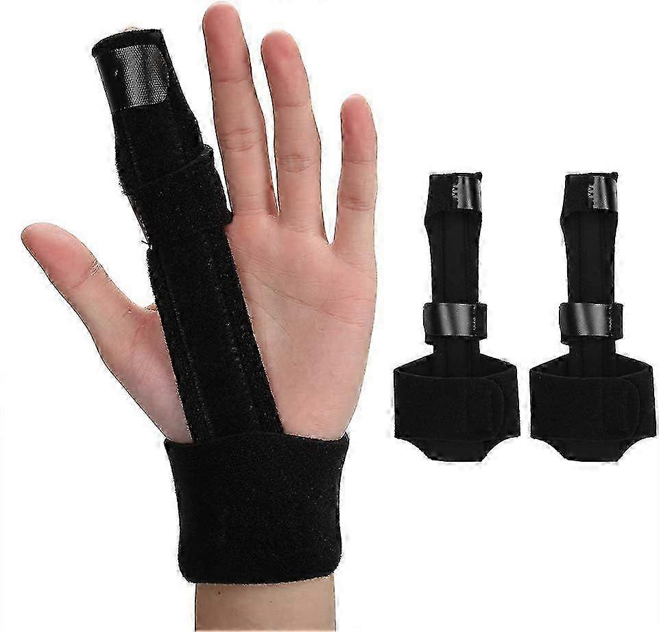 Trigger Finger Splint, 2 Pcs Adjustable Finger Orthosis Wrist Knuckle