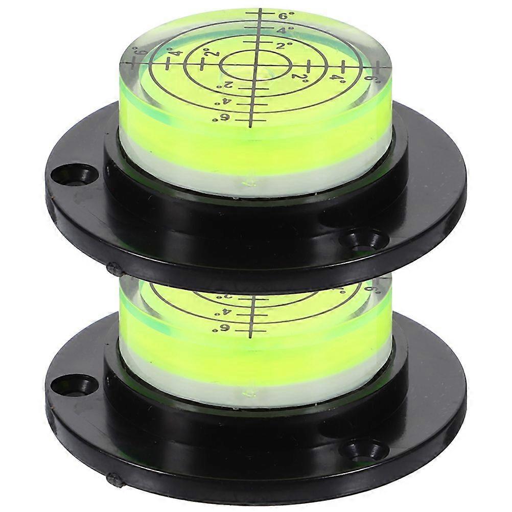 2pcs Level Bubble Circular Bubble Level Measuring Tools Mini Bubble Levels for Camera Tripod Turntable