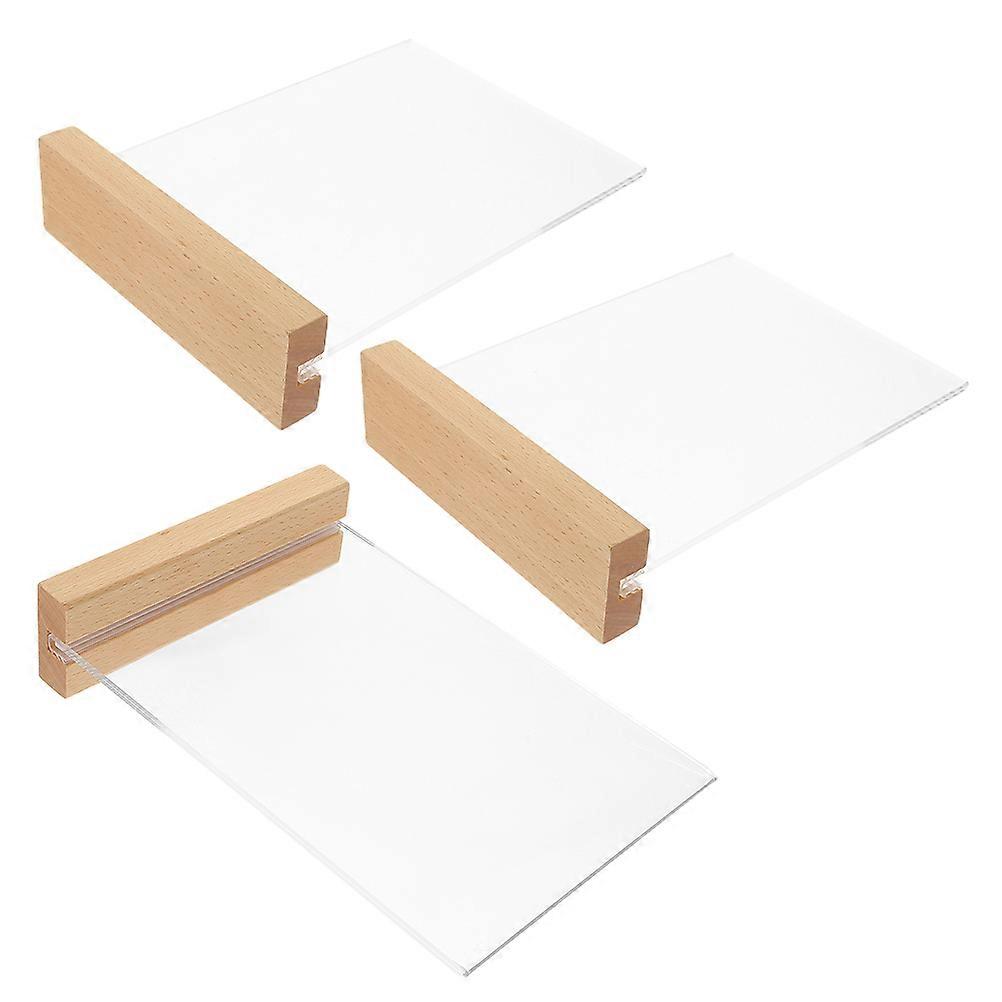 Menu Display Rack Acrylic Sign Holder for Display 3Pcs Vertical Table Stand