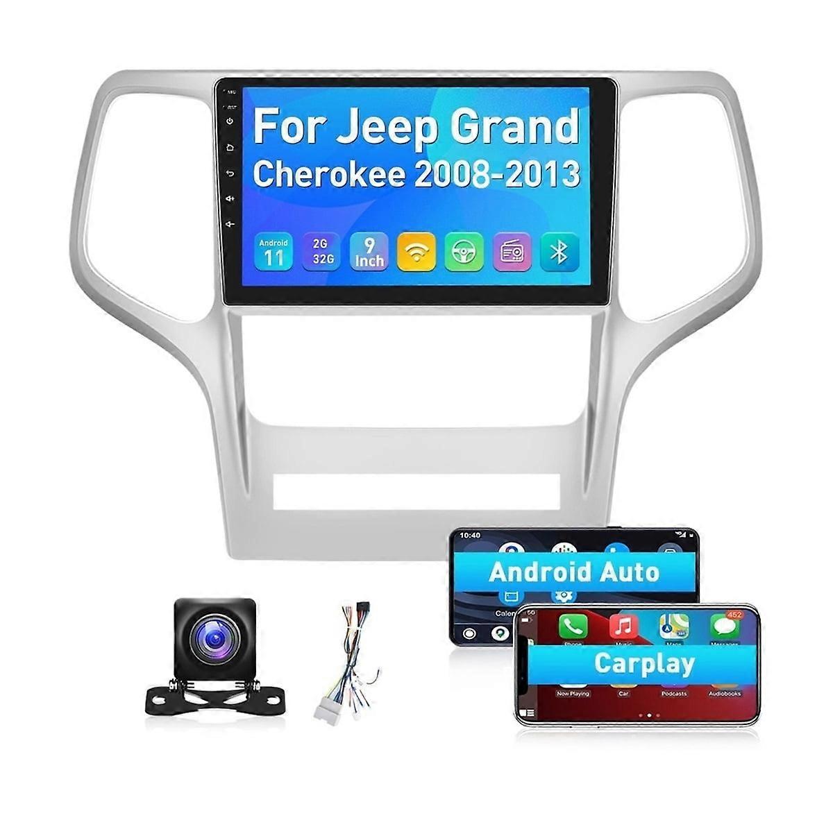 Stereo Radio for Jeep Grand Cherokee 2008-2013 2+32g Carplay Gps wifi