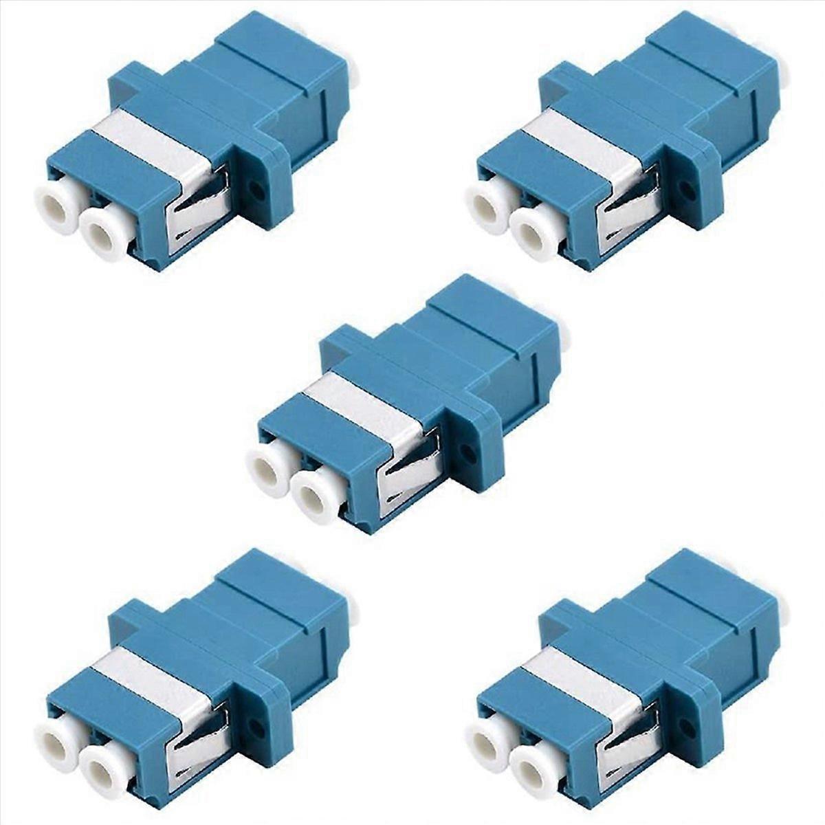 LC Fiber Optic Adapter - LC to LC Duplex Singlemode Coupler - 5 Pack