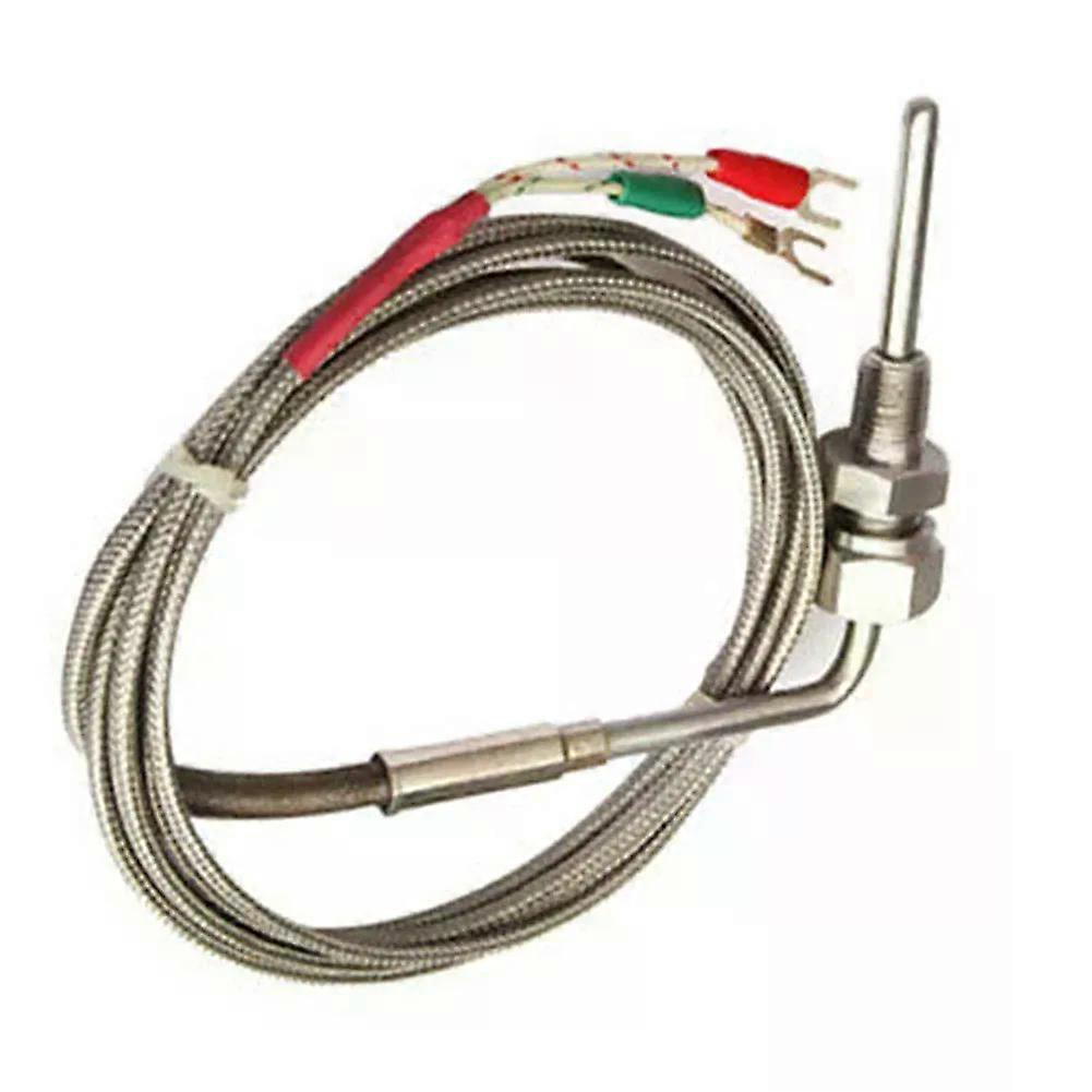 EGT K Type Thermocouple Temperature Sensor Probe For Temperature Controller Stainless Steel 1/8 NPT Thread 1200C 2m Cable