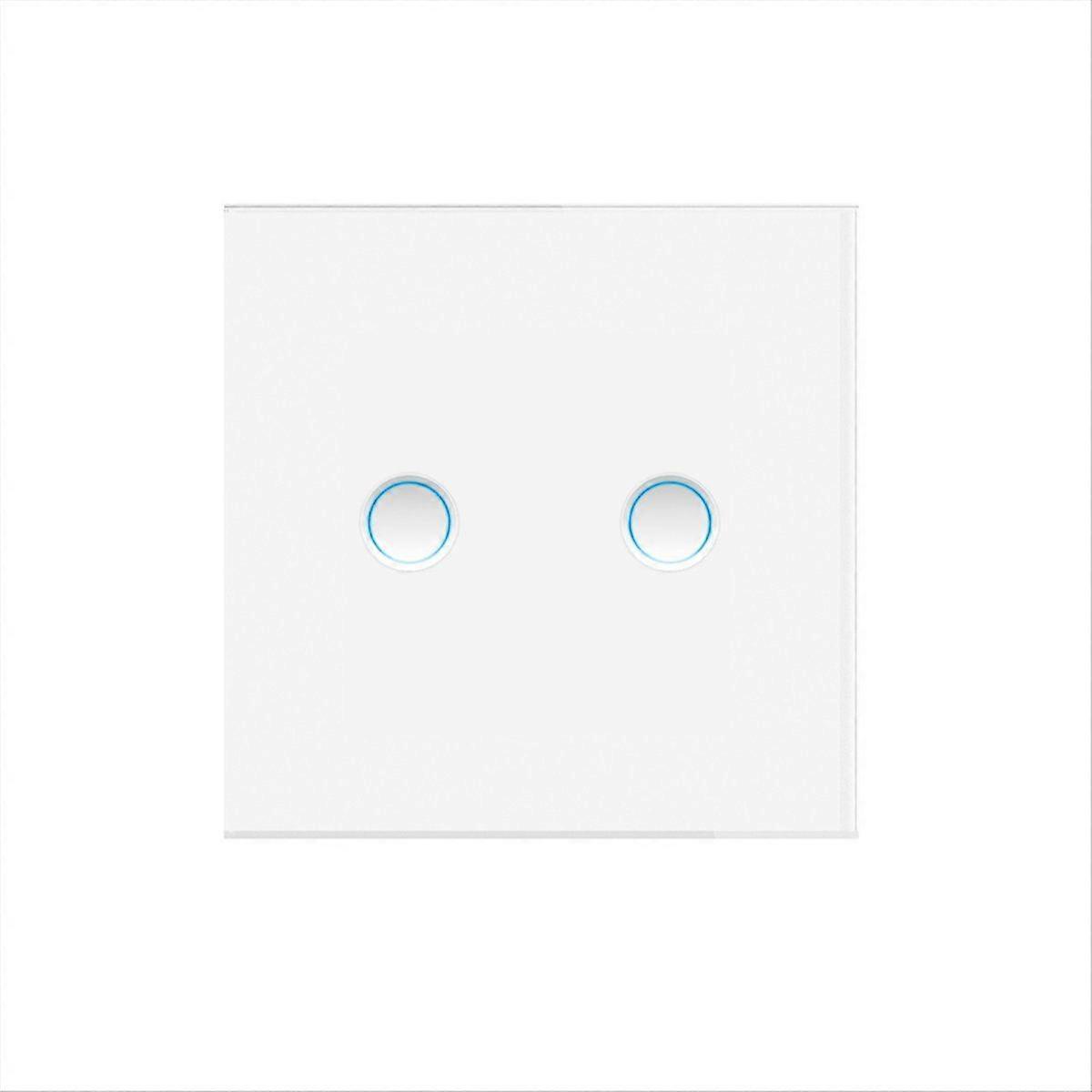 Tuya Matter Smart Switch 2 Gang Wall Touch Light Switch Need Neutral for Voice Control 2-Way