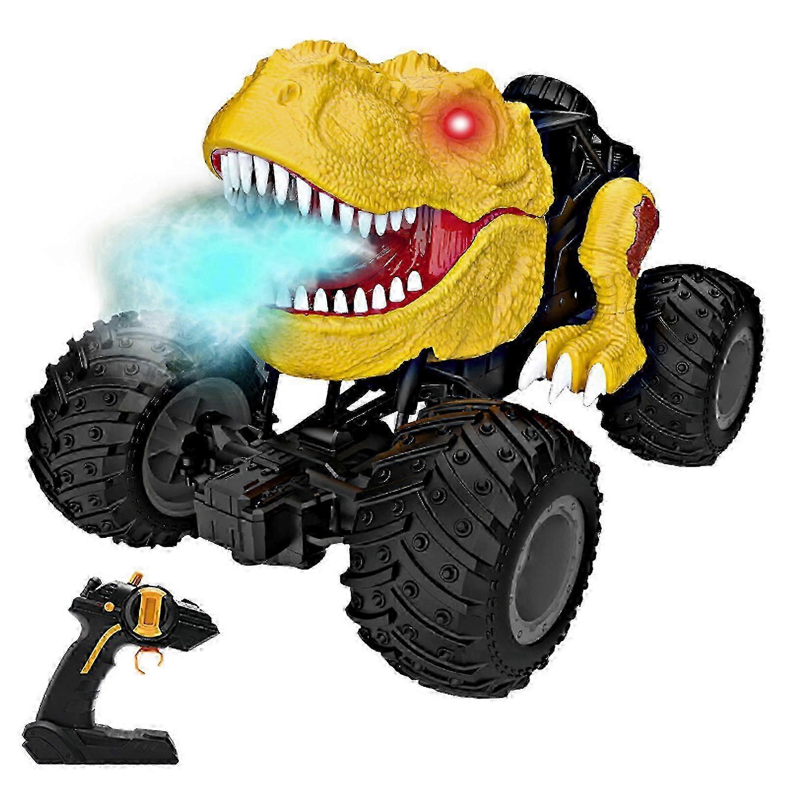 RC Dinosaur Car Spray Truck - Perfekt julklapp för pojkar - Kraftfull driftleksak - BPA-fri