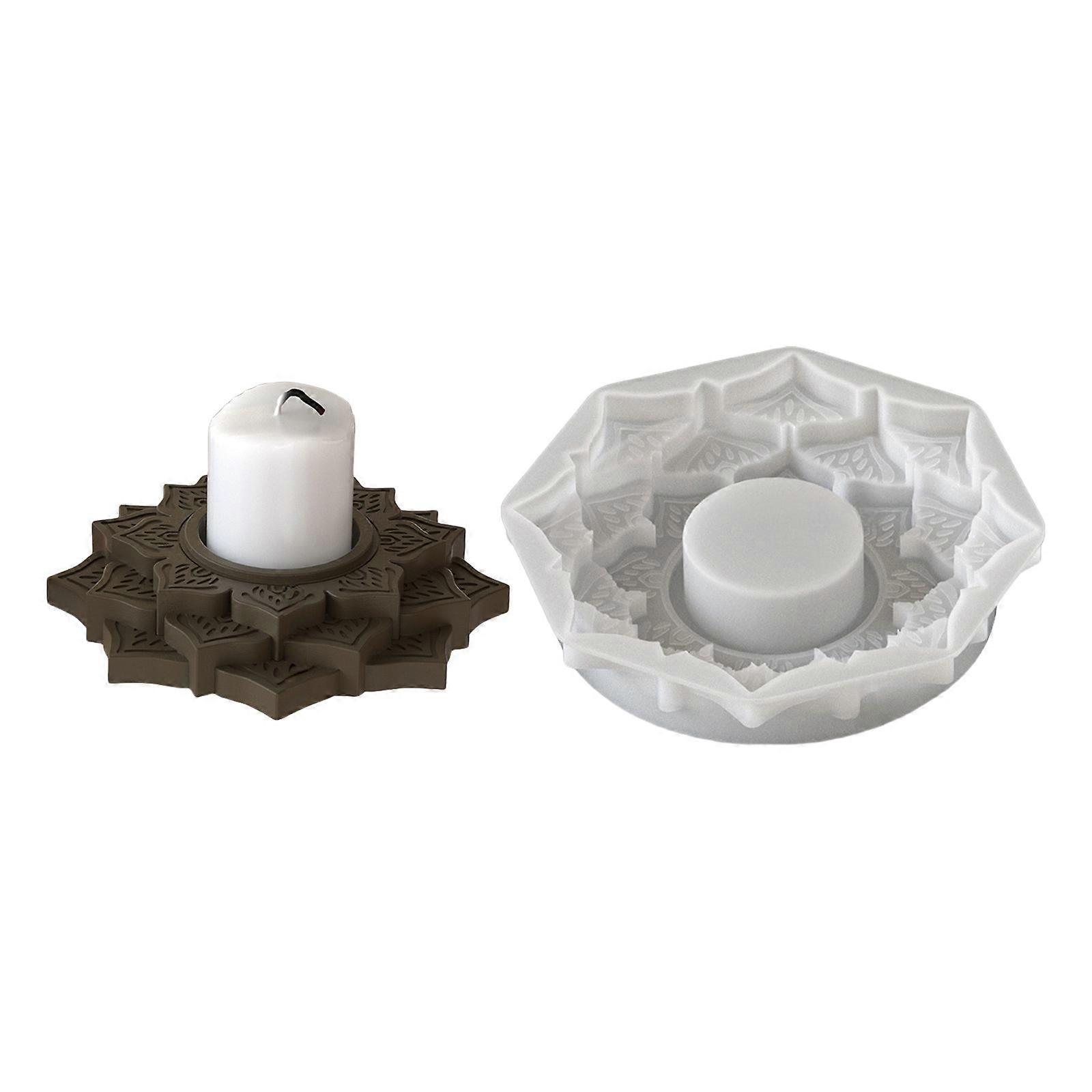 Flower Candle Holders Crafting Molds Flexible Silicone Template For Customizable Creation Gift Making And Home Decors Multicolor