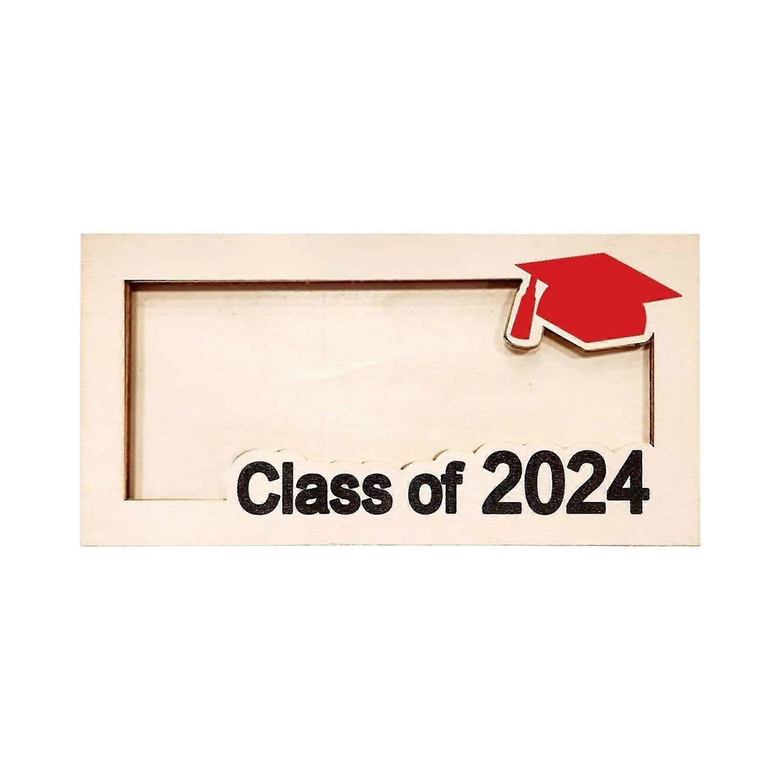 Custom Wooden Graduation Card Box Holder - Class of 2024, Unique Gift for Grads, Compatible with Class of 2024 Events