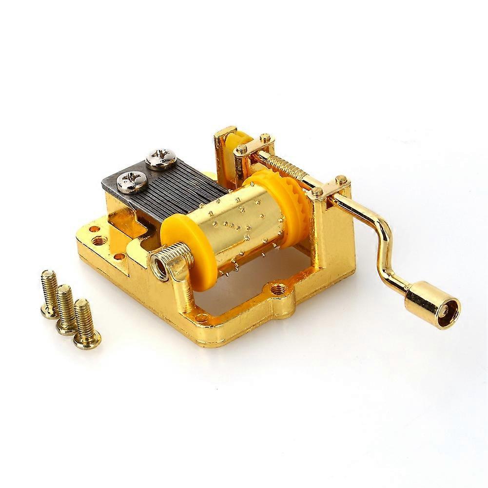 Cool 18 Notes DIY Mechanical Musical Box Golden Music Movement