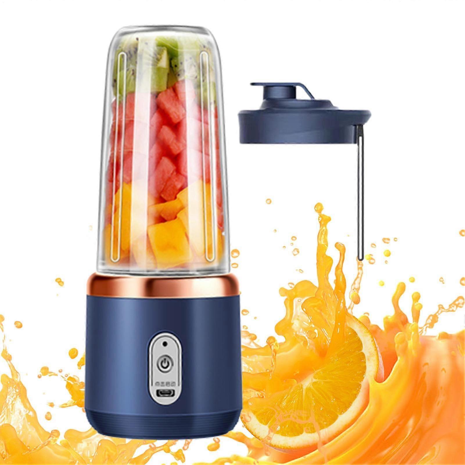 Portable Blender Rechargeable Juice Blender Cup  Juicing Maker For Gym Office Travel Camping Blue