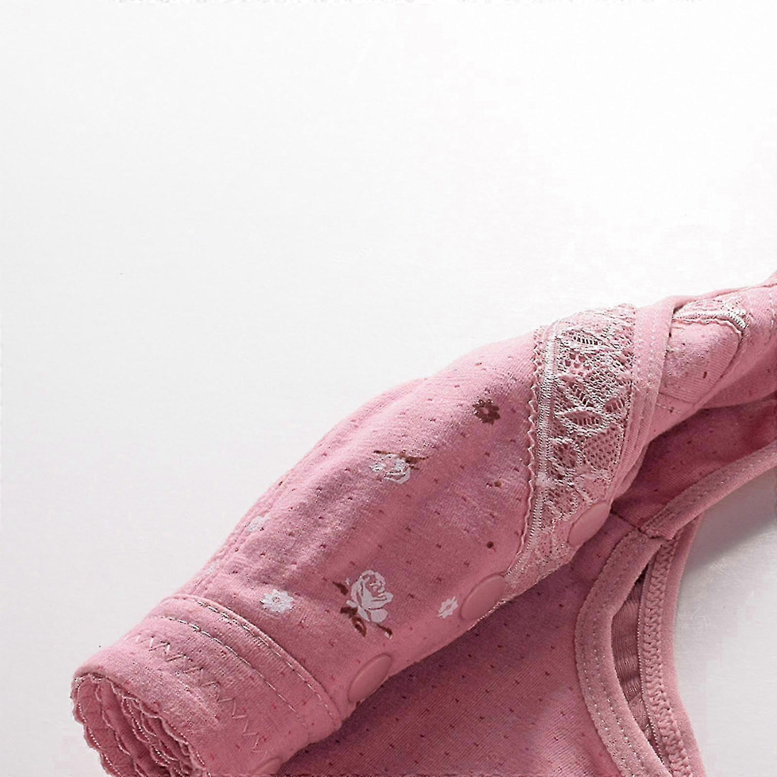 Elegant Floral Print Wirefree Bra without Underwire for Older Women Front Button Closure Full Coverage Soft Brassiere Bean paste color 38 85