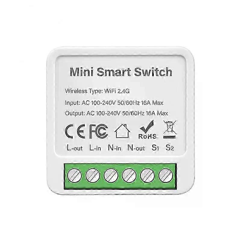 AUBESS Tuya Wifi / Zigbee 16A Mini Smart Switch 1/2/3/4 Gang Support 2-way Control For Smart Life Alexa Google Home Yandex Alice
