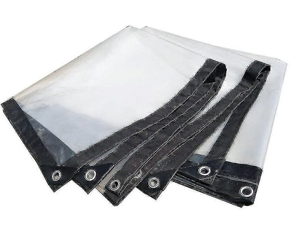 Waterproof Tarpaulin With Eyelets, Transparent, Foldable