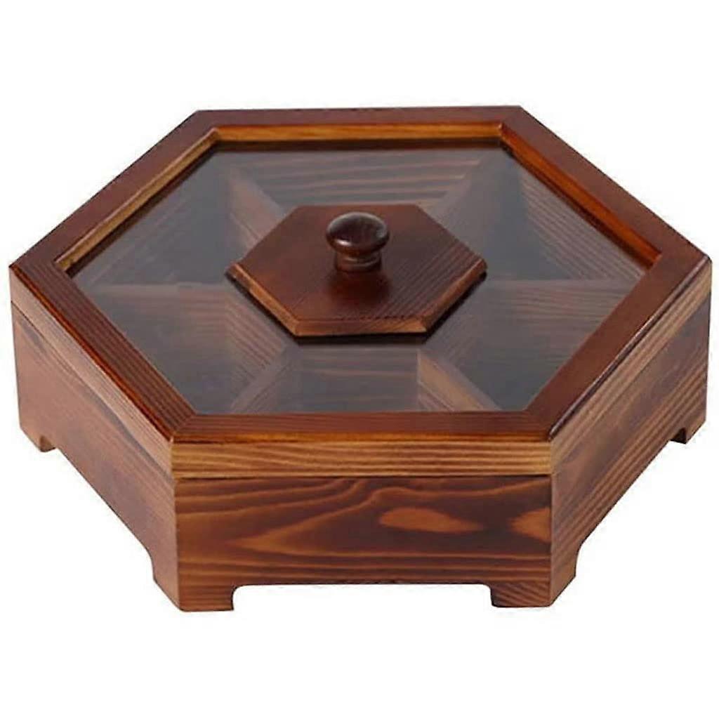 Retro Candy Box Wooden Nut Box  Storage Case For Candy, Nuts And Dried Fruit, Desktop Fruit Storage Box