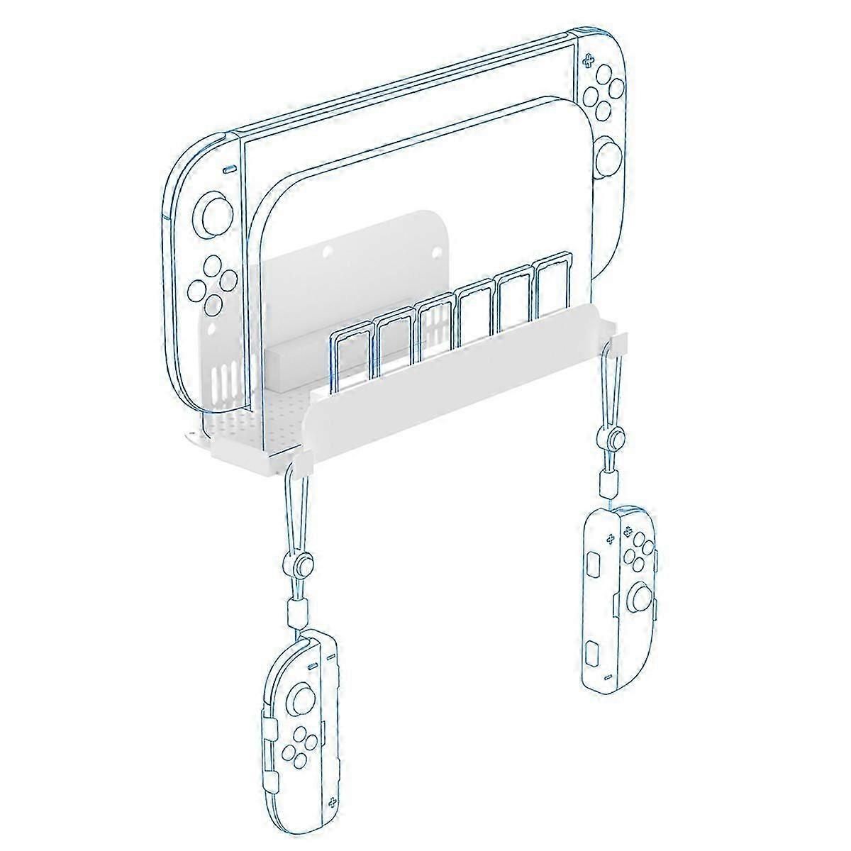 Wall Mount Host Stand for Switch 2 Game Console White