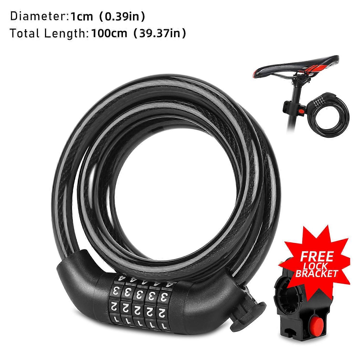 מנעול אופנוע נייד ללא מפתח לאופנוע מנעול קומבינציה בן 5 ספרות נגד גניבה אופני הרים מנעול סיסמא מנעול דלת חיצוני