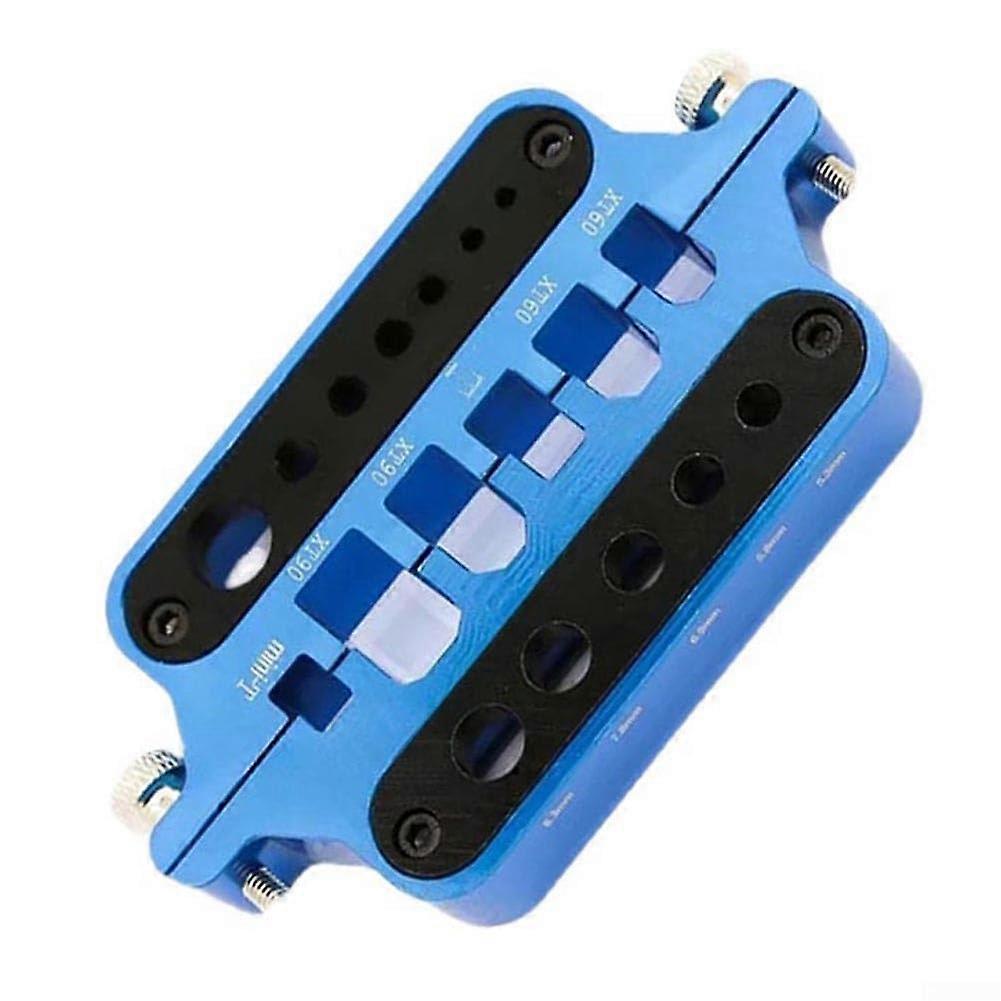 Aluminum Welding Soldering Insulate Station For Banana Connectors, Jig Compatible RC Tools, 110 X 60, Blue