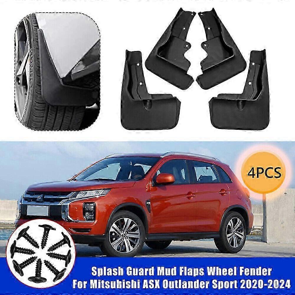 4pcs/Set Mud Flaps Slash Guards Fender Mudguard For Mitsubishi ASX 2020-2024