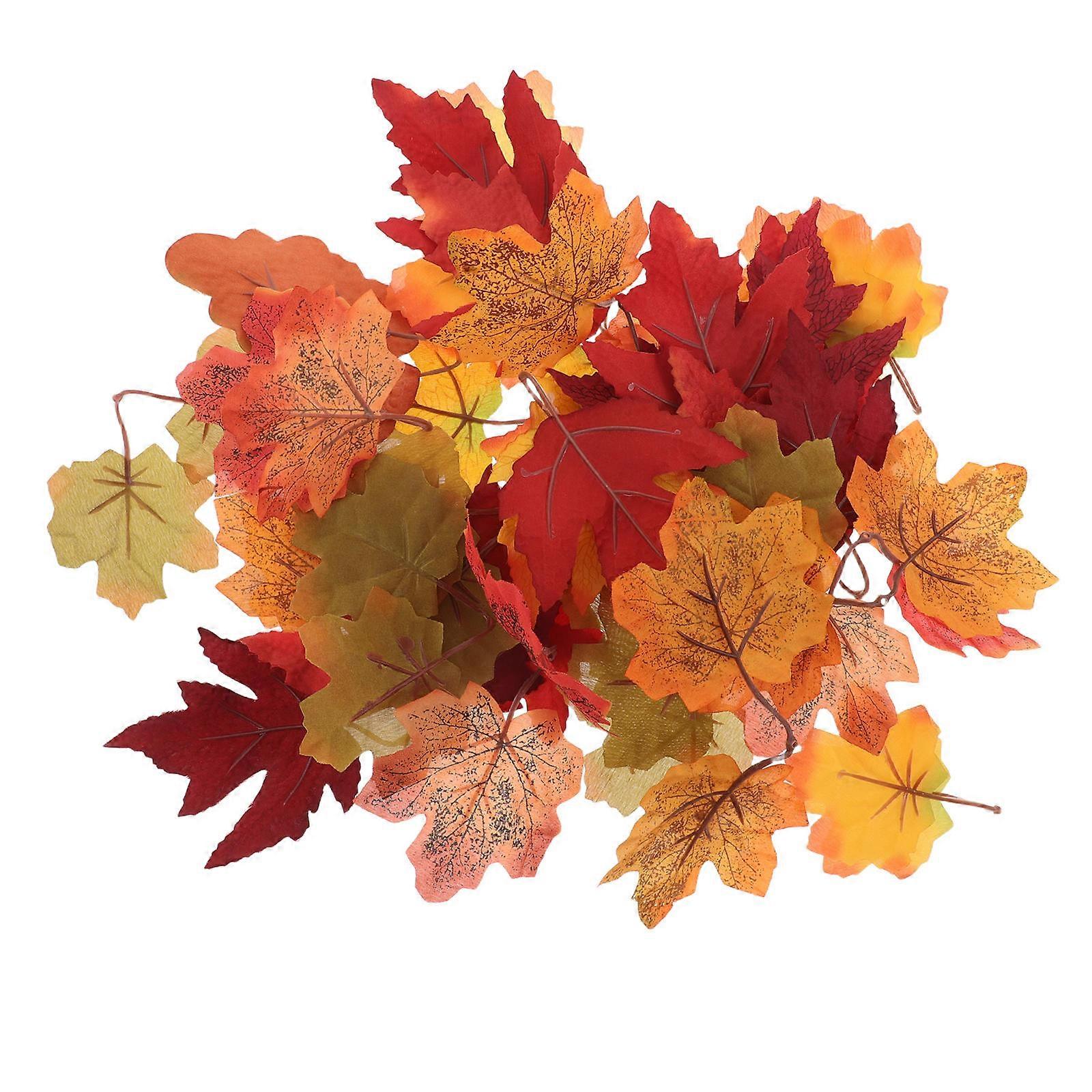 Faux Leaves Artificial Maple Leaf for Fall Decor 90Pcs Assorted Color