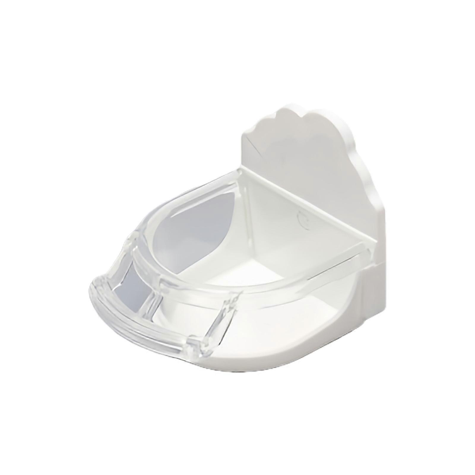 Space Saving Parrot Stand Featuring Feeding Cup Attachment For Small Birds Coordination Development Accessory  White