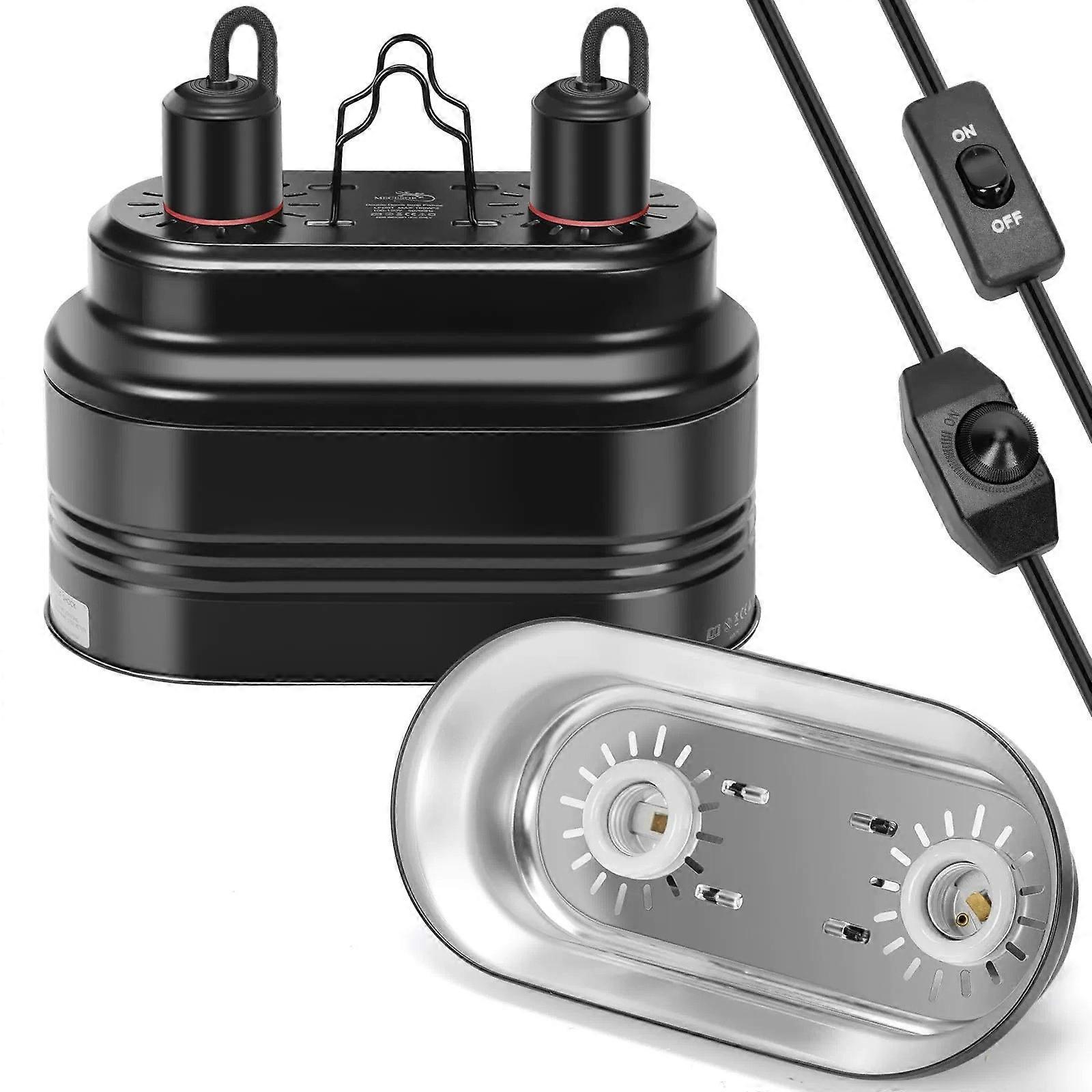 Twin Coffer Snake Heating System 160W ABS Construction 3 Varieties Clock Clock for Tort Olm Habitat 110V Multicolor