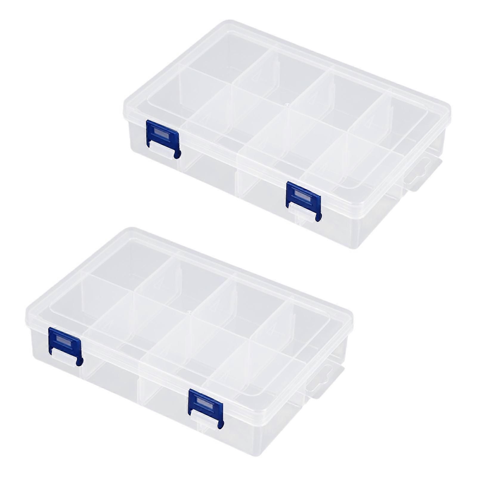 Small Parts Organizer Box with Removable Divider Hardware Storage Box with Double Secure Lock for Nuts Bolts Screws Multicolor