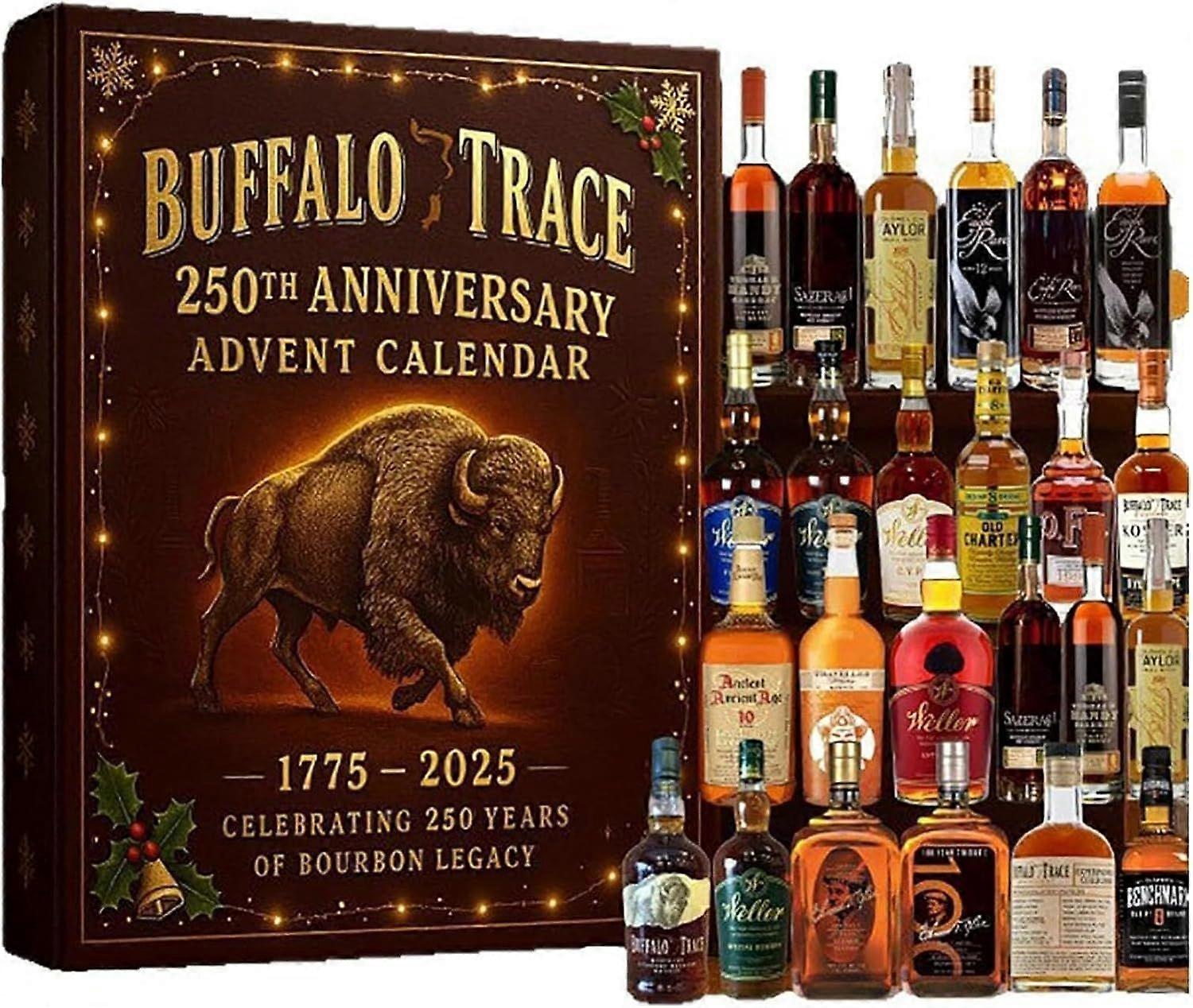 Buffalo Trace Advent Calendar Acrylic 2025 - 24 Days, Collector's Edition Holiday Gift Set for Men and Women (1 piece)