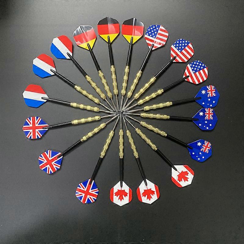 18 professional darts with different national tail combinations metal darts suitable for training and competitive competitions