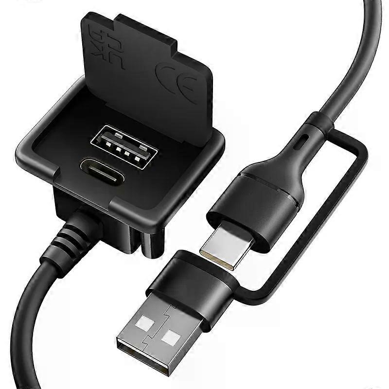 50CM External USB 30 Type-c Charging Port Interface Adapter Data extension Cable for Backpack Laptop Bag Schoolbag