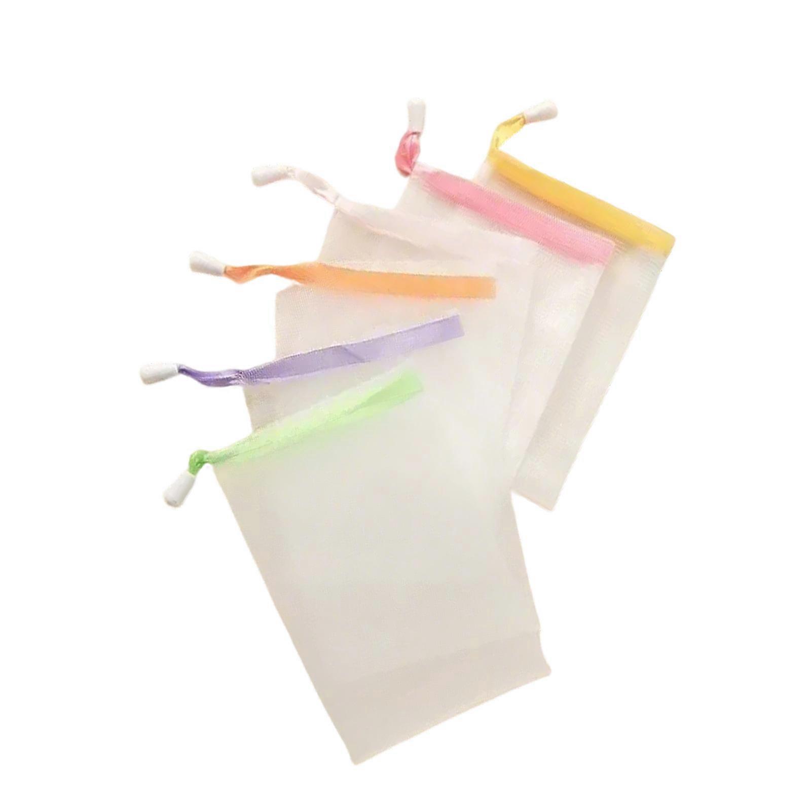 Mesh Produce Bags Vibranting Ribbon Handles Washable Reusable for Organizing Vegetables Bath Products and Sundries  9