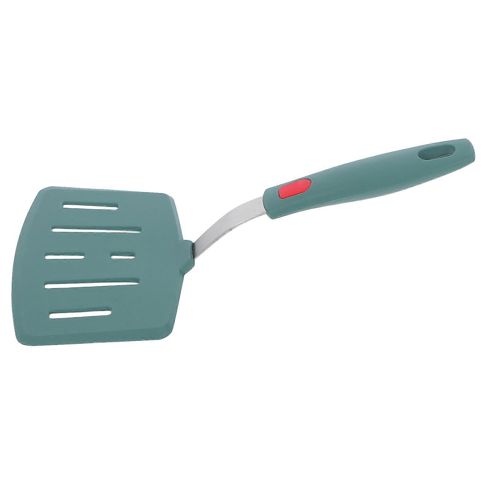 Wide Silicone Spatula Turner Multi Function Cooking Utensil For Home Chefs In Olive Green 1Set