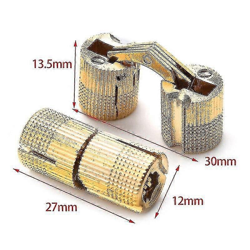 مفصلات أثاث من النحاس الأصفر مقاس 8-18 مم، أسطوانية مخفية، مفصلات أبواب مخفية غير مرئية، لصندوق هدايا الأجهزة