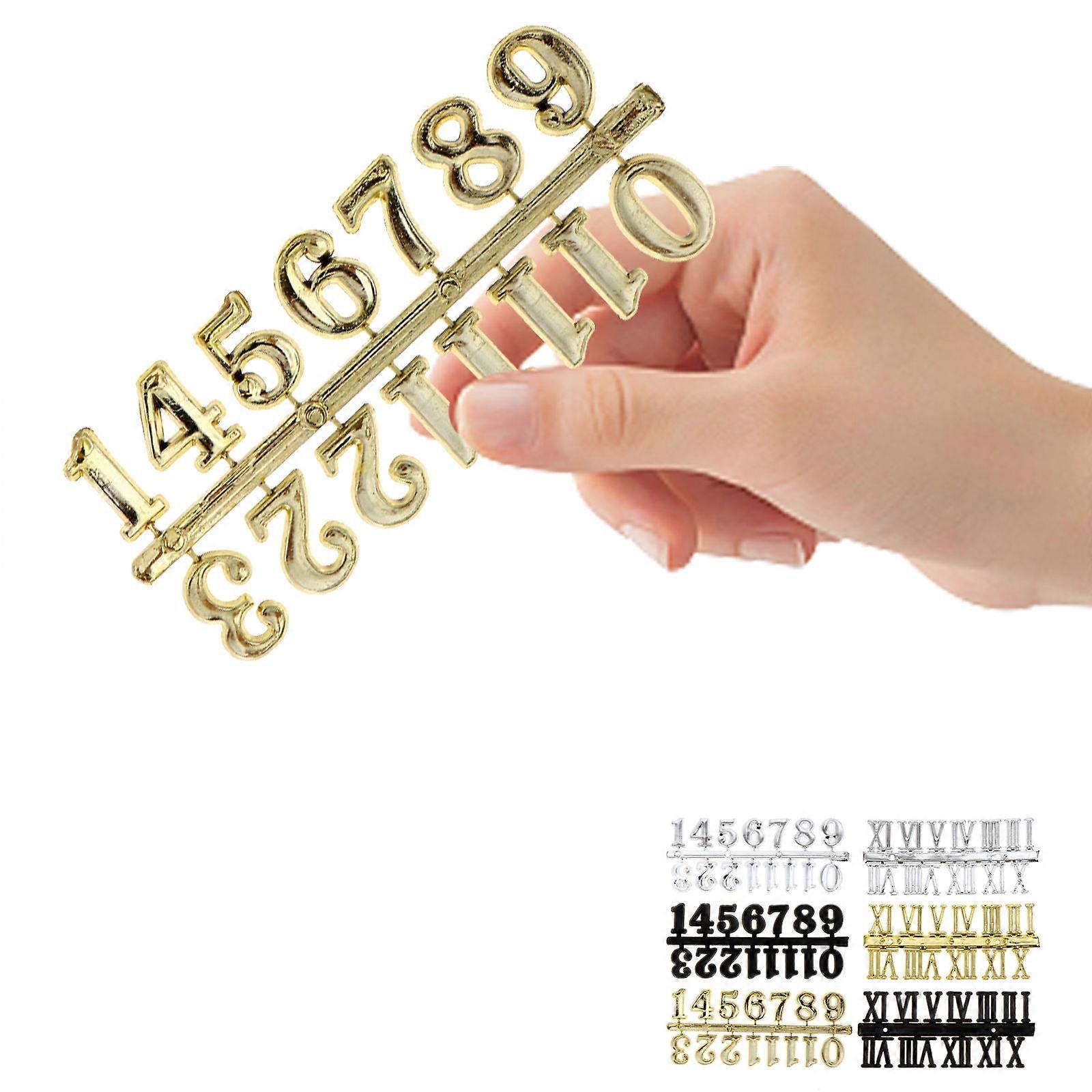 6pcs Wall Clock Numerals Clock Replacement Arabic Number and Roman Number