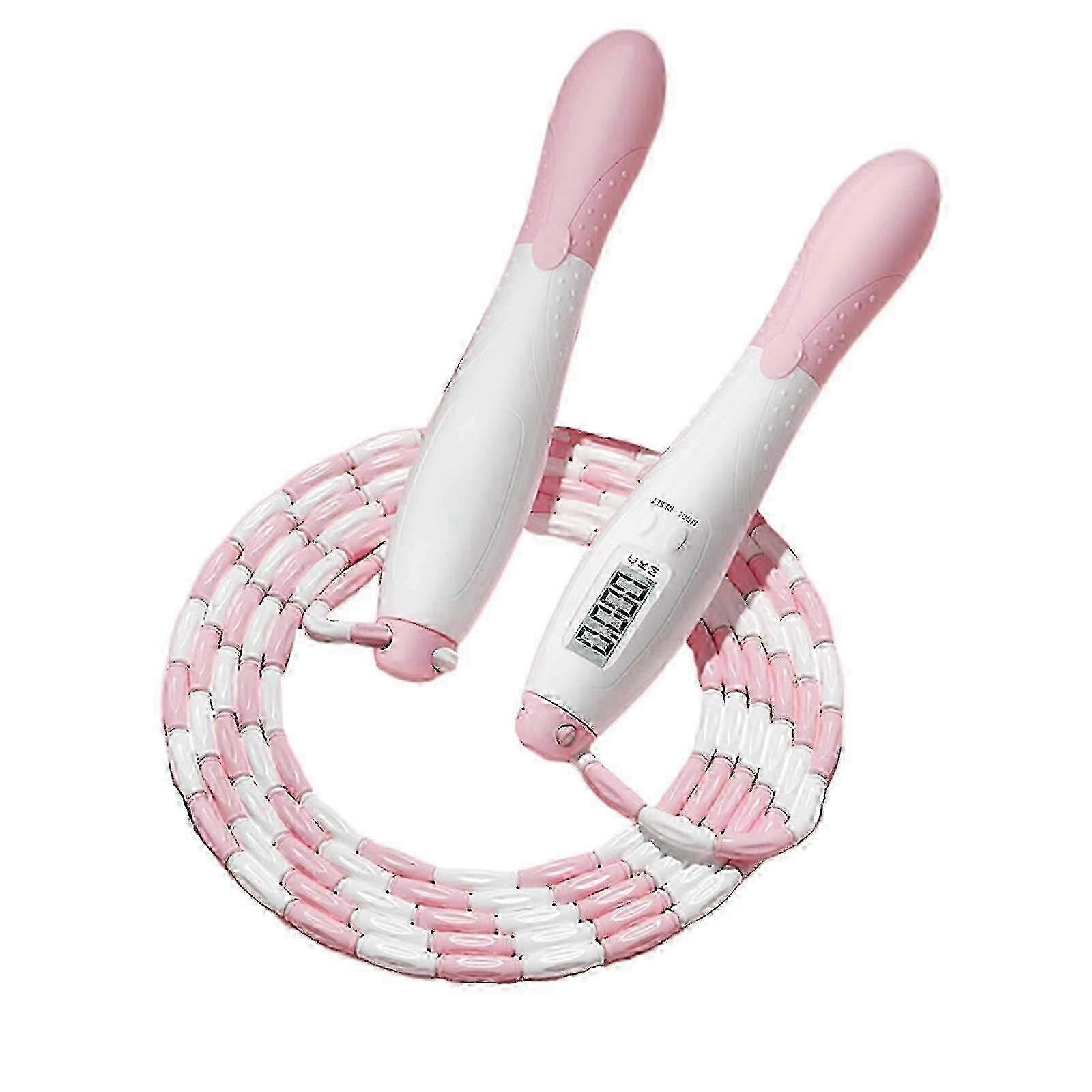Portable Blue Children's Soft Beaded Segment Skipping Rope with Integrated Counters