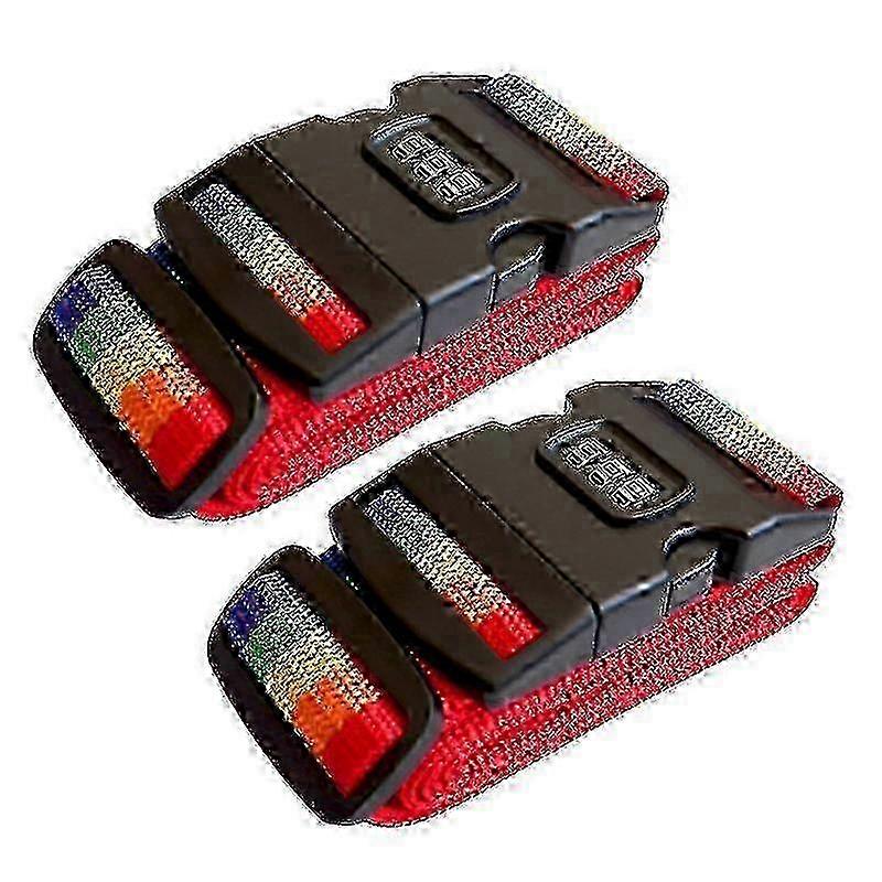 Heavy Duty 2pcs Suitcase Belt with Secure Locking Mechanism