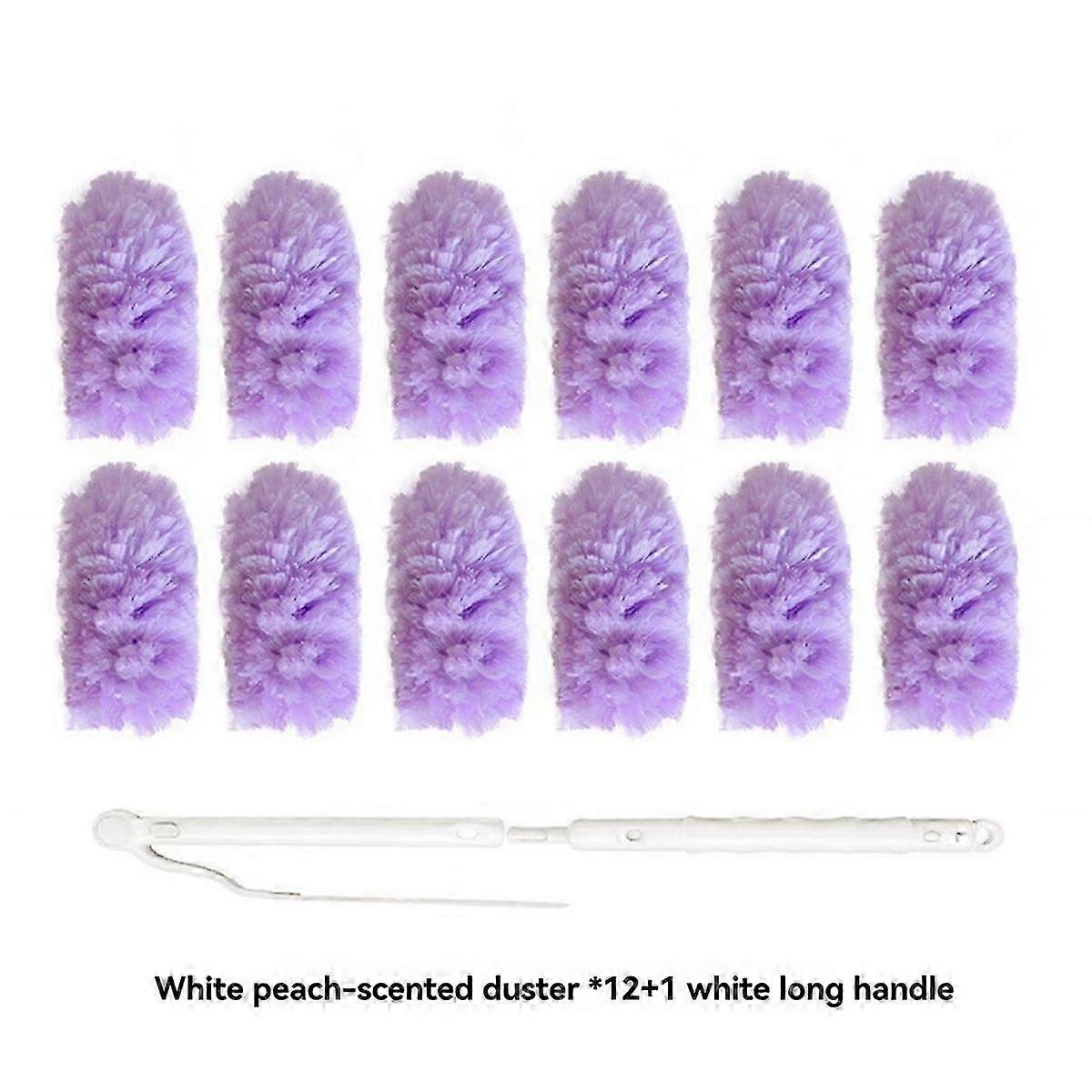 White Peach Scent Electrostatic Duster Electrostatic Adsorption Multi-Function Dust Duster Household Cleaning C