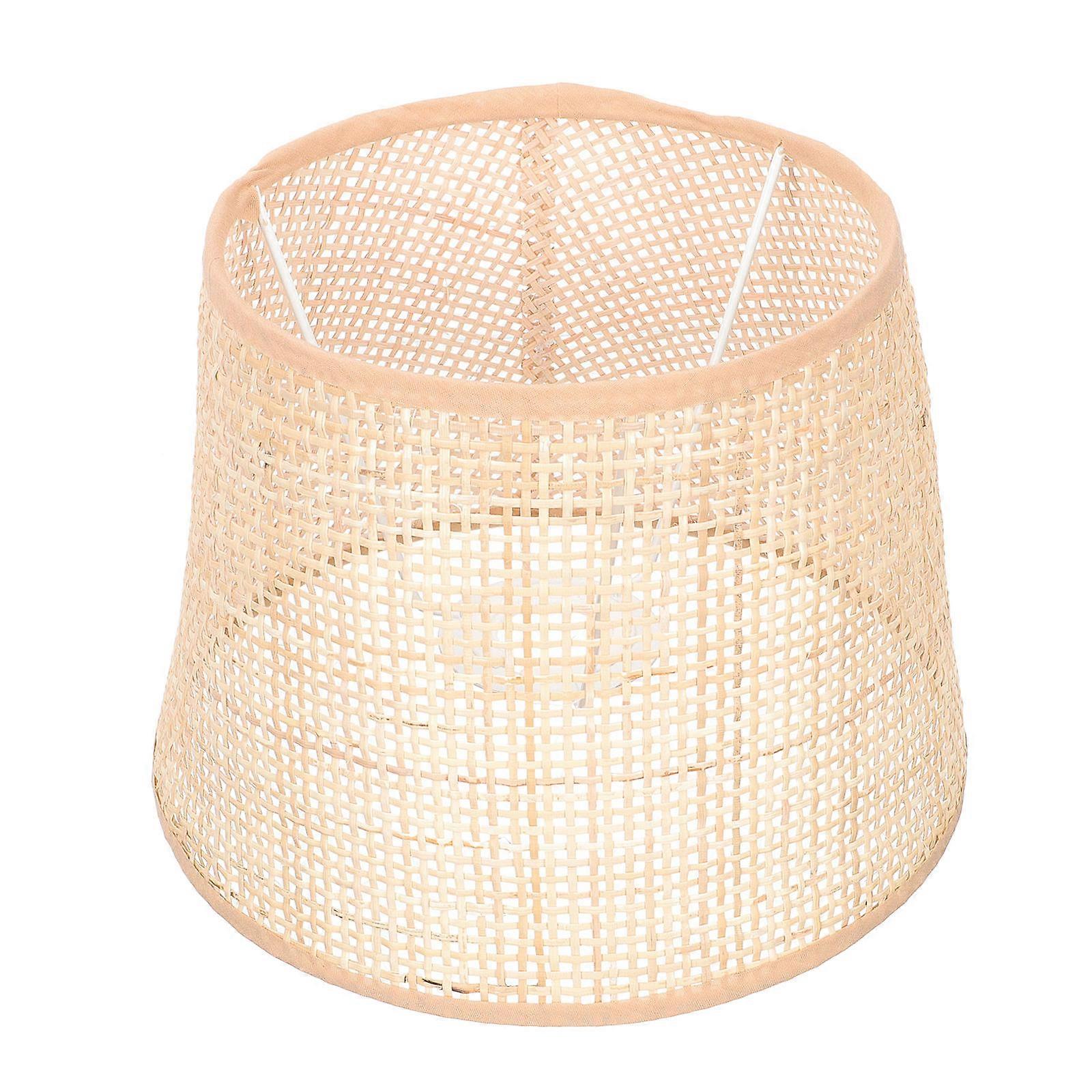 Lamp Shade Cover Rattan Woven Lampshade for Bedside Table Lamp