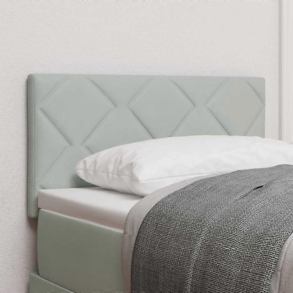 LED Kopfteil Hellgrau 80 cm Kunstleder