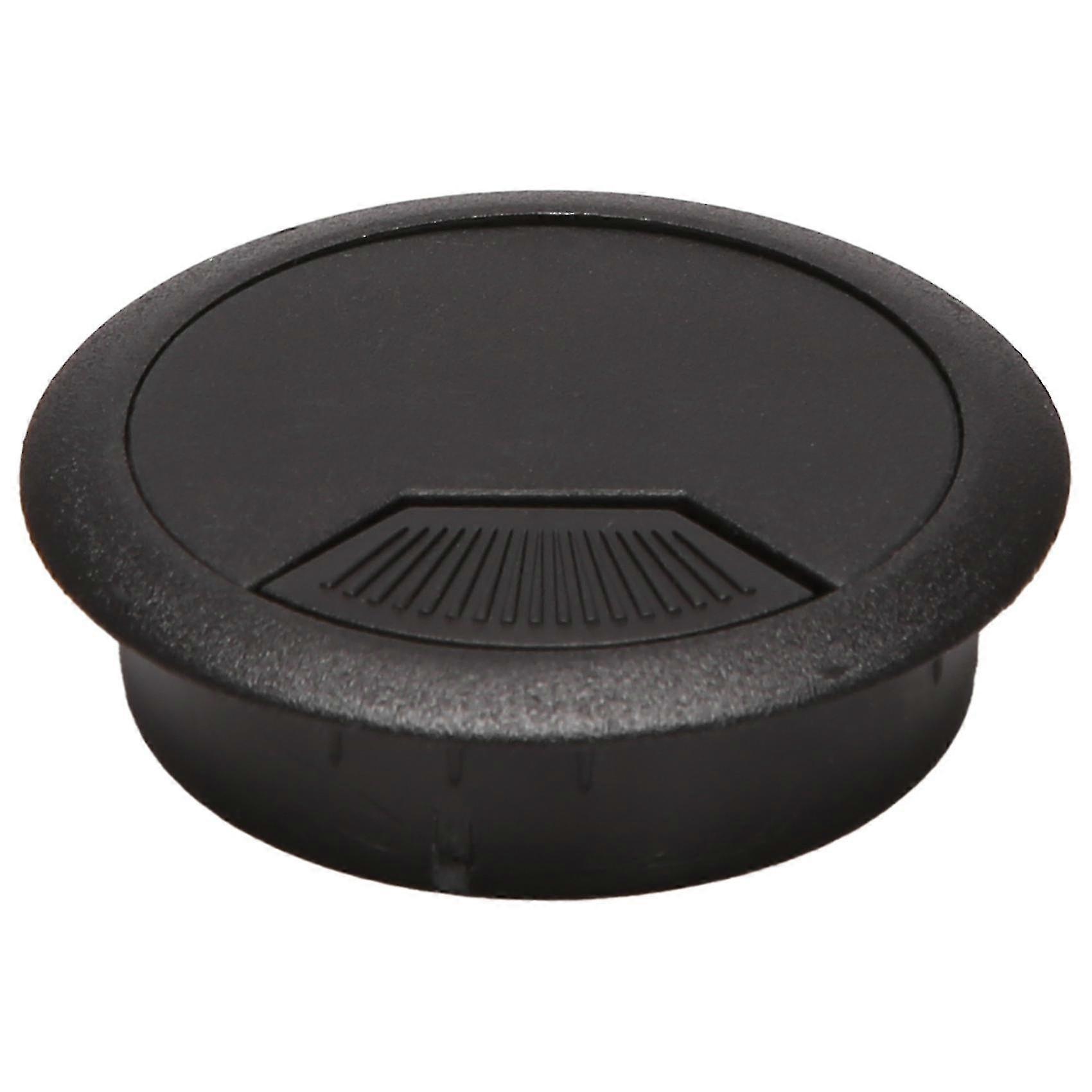 2 Pcs Black Desk Cable Grommets - 50mm Diameter Hole Covers