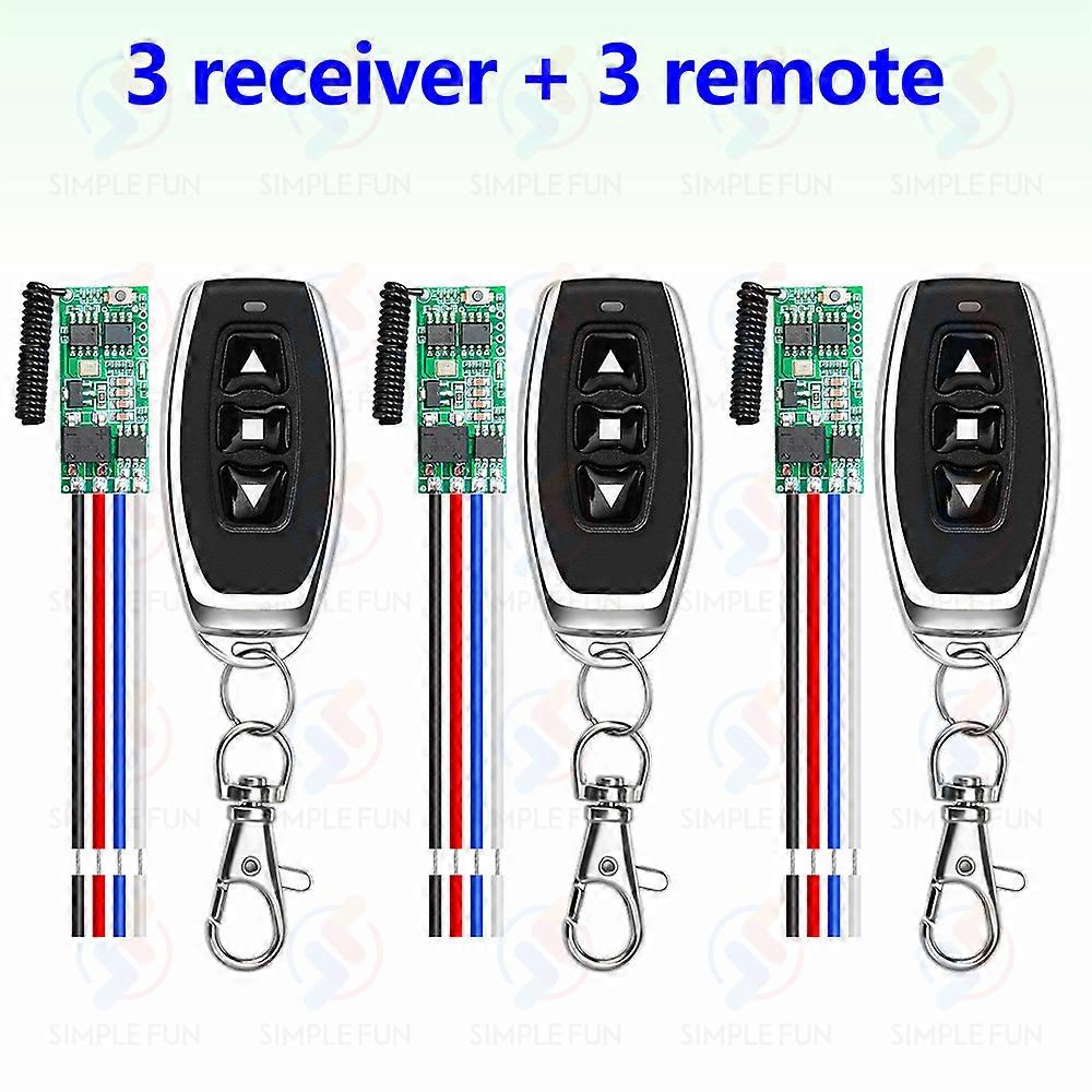 433MHz DC Mini Motor Wireless Switch DC 6V 12V 18V 24V Mini Motor Controller,50m Transmitter,for Motor Forwards Reverse Stop/DIY