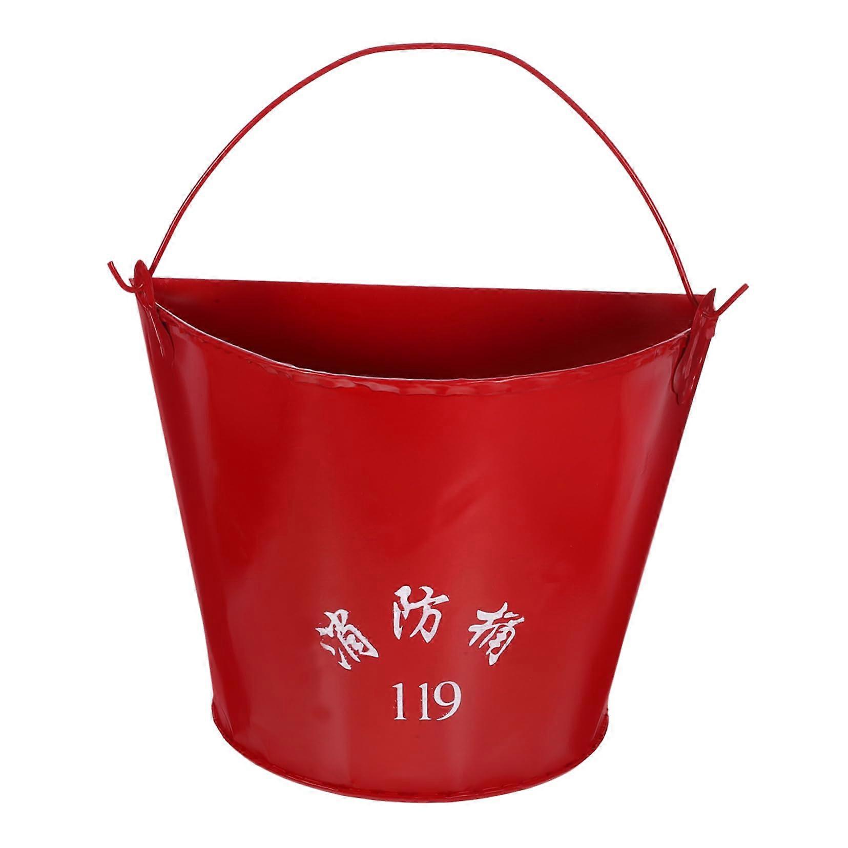 Firefighting Sand Bucket with Iron Handle for Emergency Fire Safety and Outdoor Use