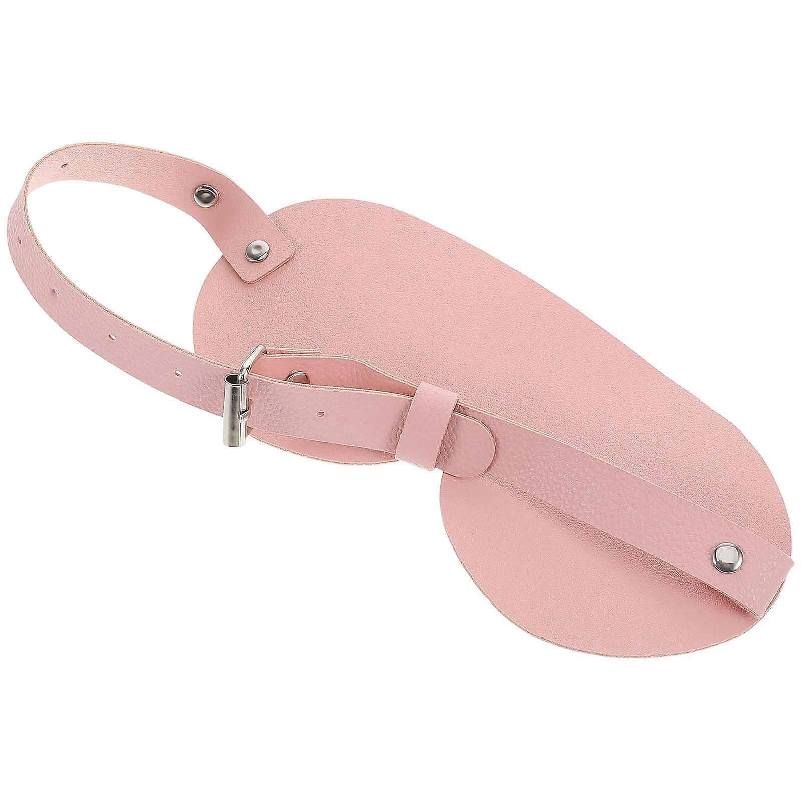 Pink PU Eye Mask for Games with Light Blocking