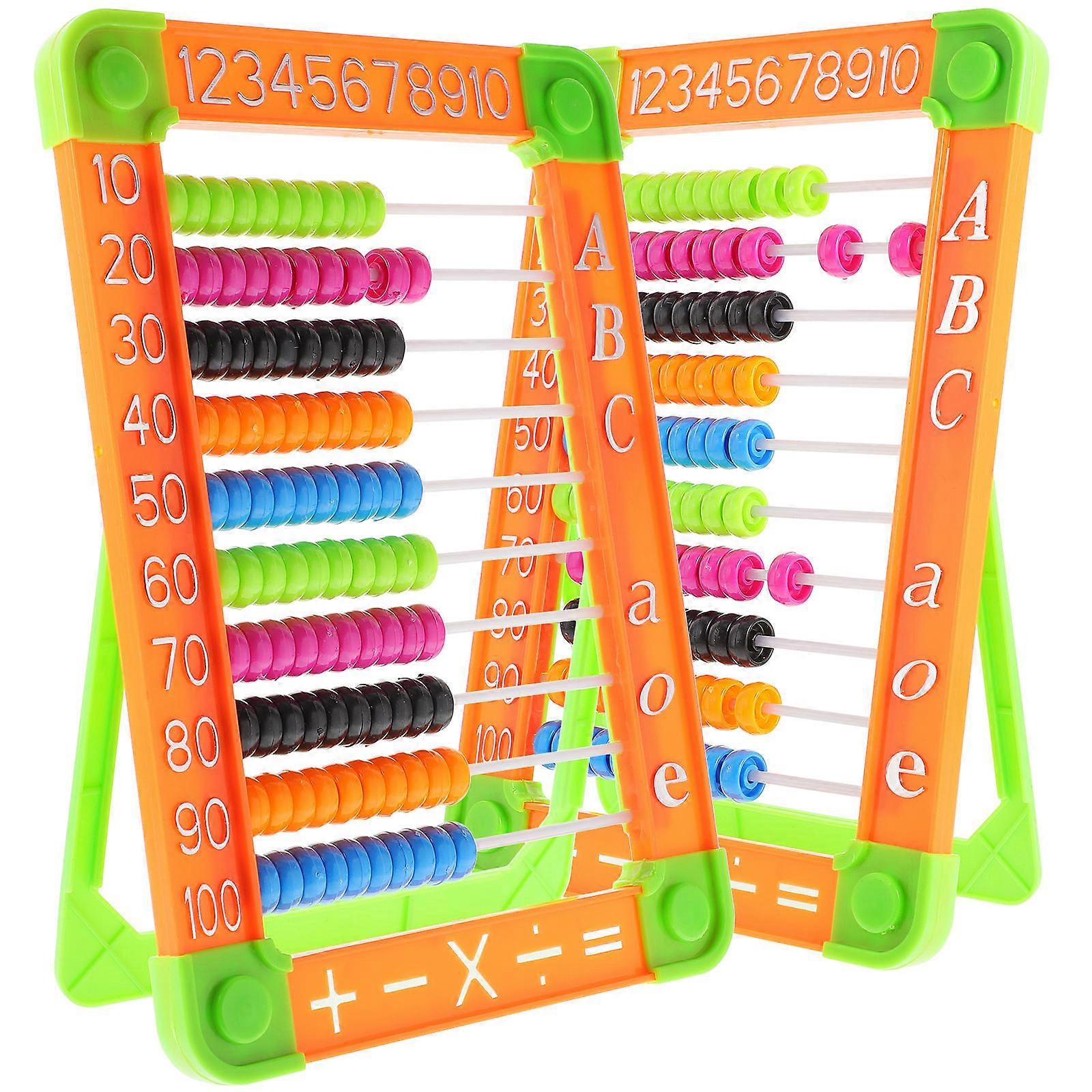Kid Educational Abacus Arithmetic Toy for Learning with 2Pcs Plastic Set