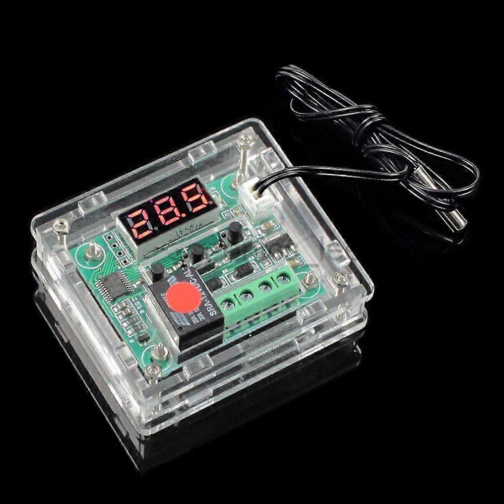 DC 12V Thermostat Temperature Controller Switch Board Red Digital Display+Case