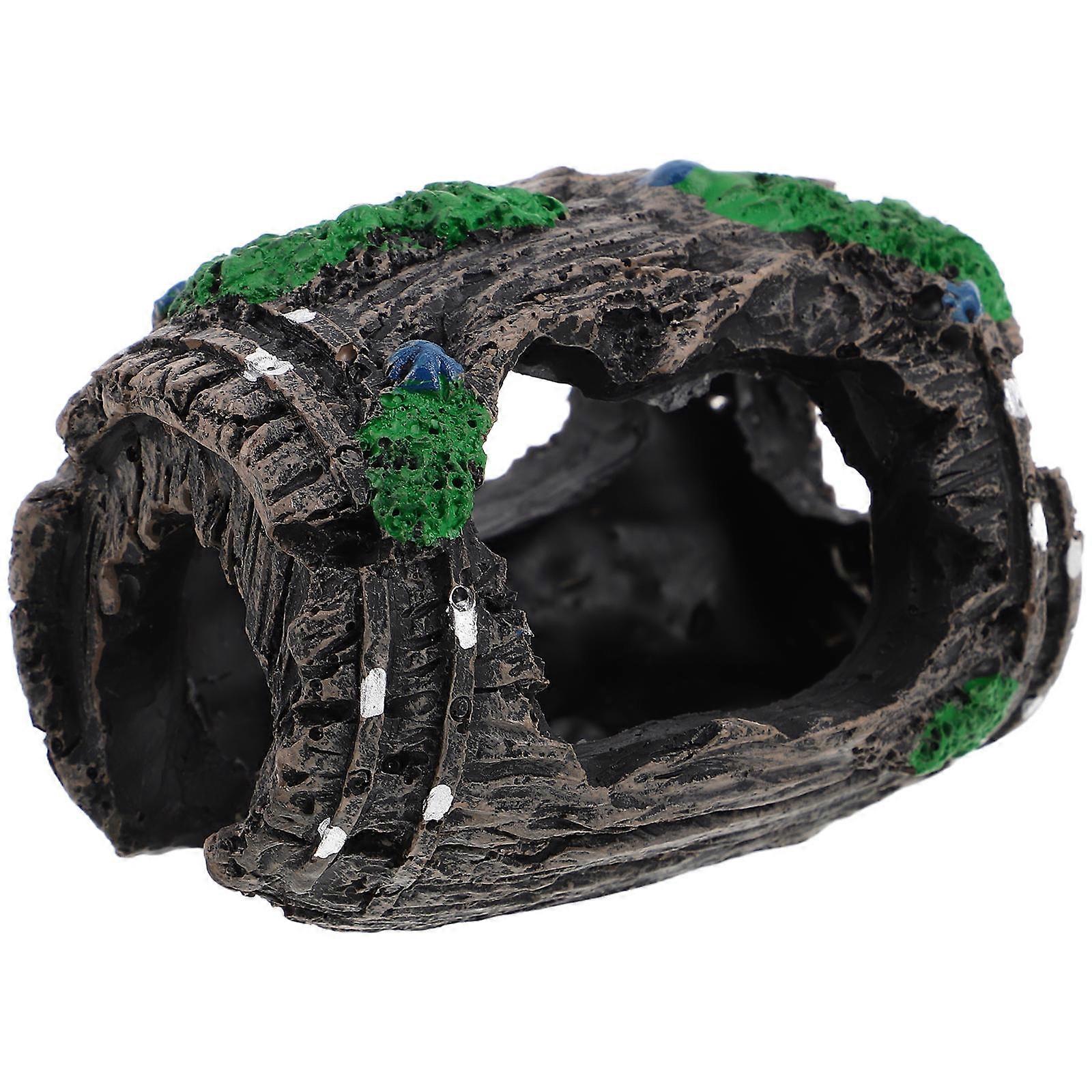 Fish Aquarium Decoration Small Barrel Shape Hideout for Tank Accessory
