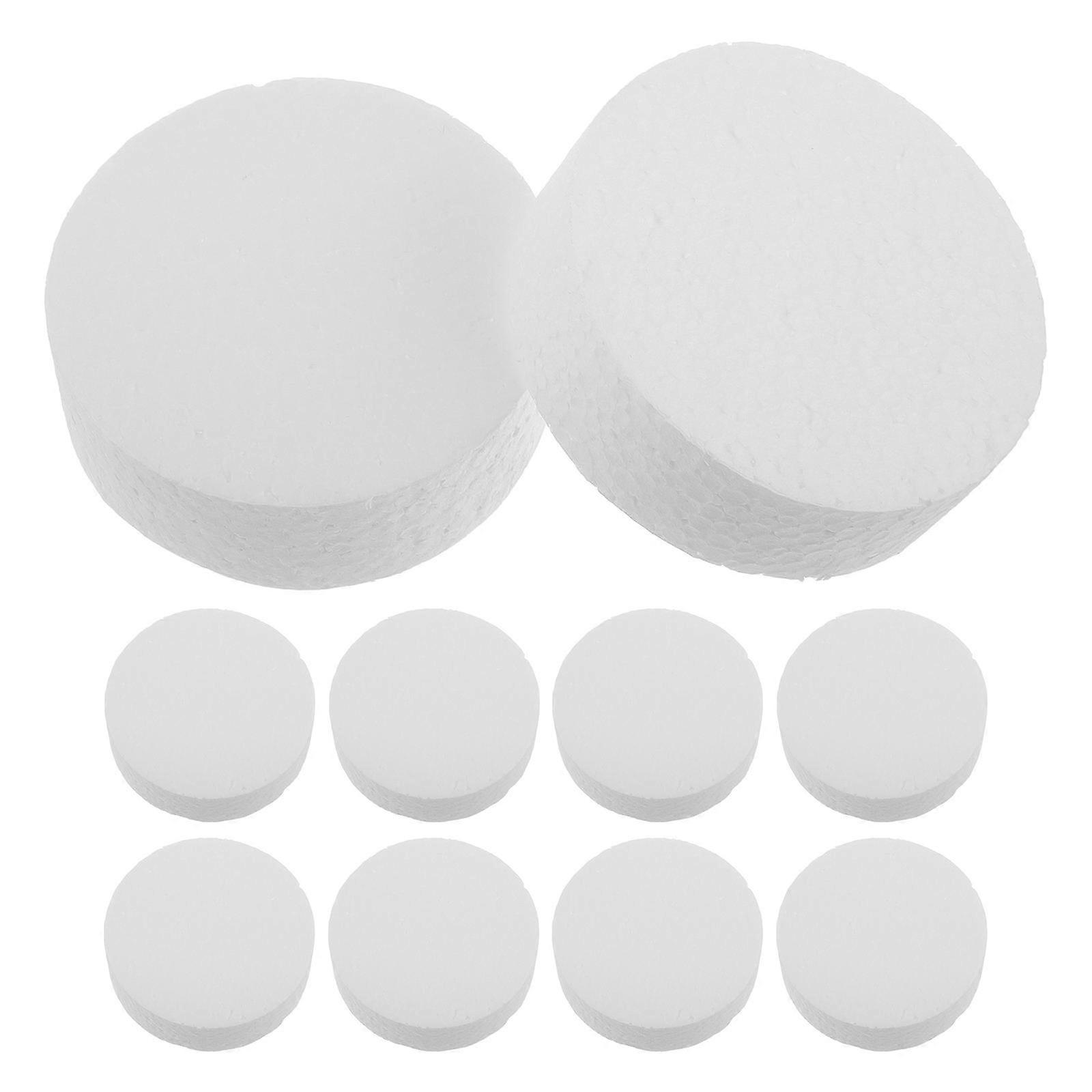 Handicraft White Foam Cylinder Cake Model for Crafts 36Pcs Bundle