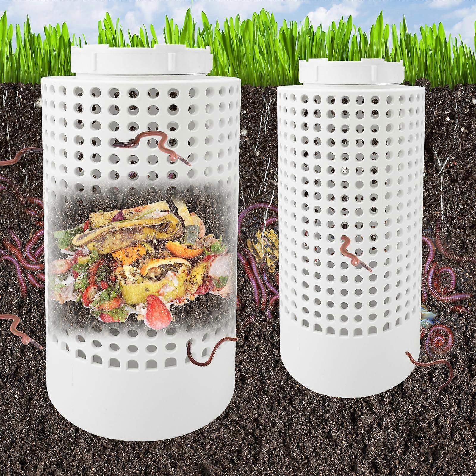 Worm Compost Bin Set for Outdoor Garden, Inground Farm Composting, Fast Nutrient Production