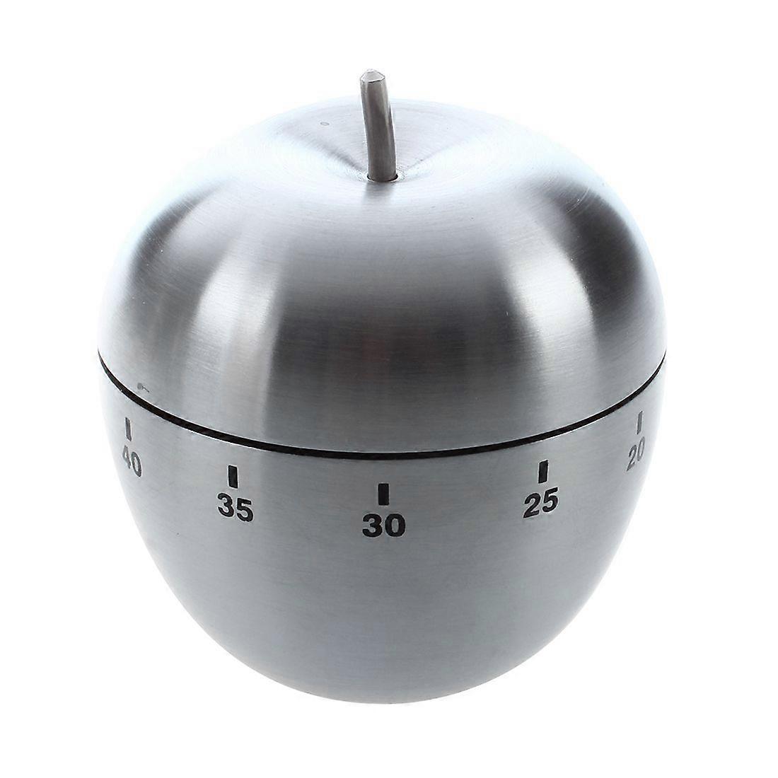 Stainless Steel 60-Minute Countdown Kitchen Cooking Mechanical Alarm Timer Clock Apple-Shape