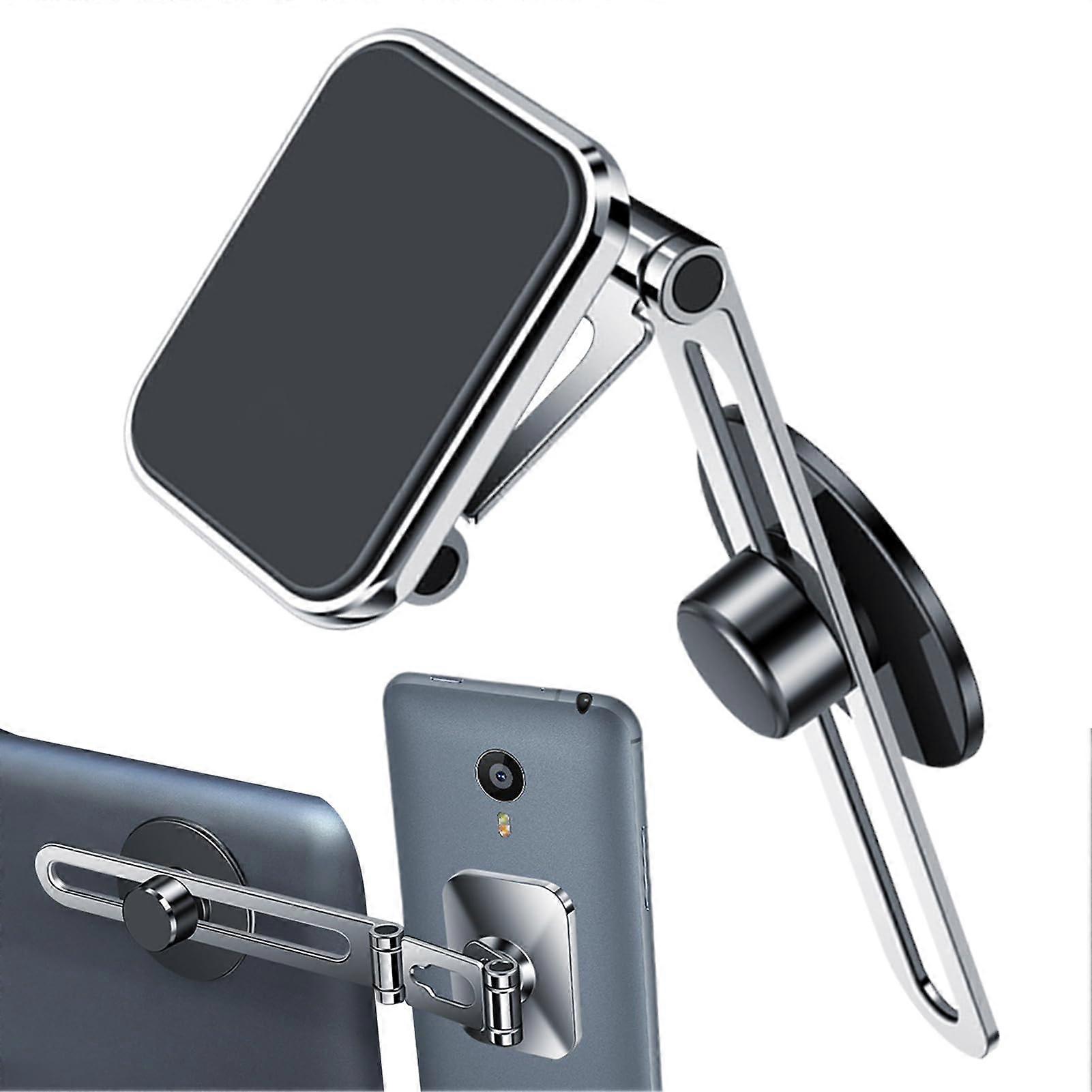 Magnetic Car Phone Mount with 360° Rotation and Strong Hold for Dashboard or Windshield Silver