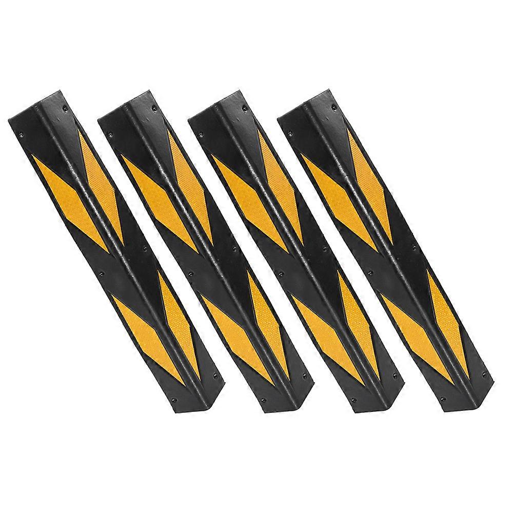 Reflective Corner Guards Rubber Wall Protector for Parking Garages 4Pcs